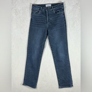 EVEREVE Size 26 High Rise ‘The EVER Straight’ Dark Wash Premium Jeans Denim C23